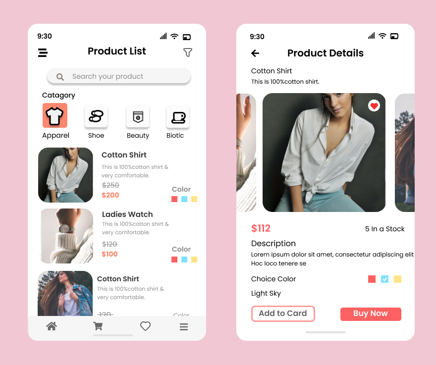 E-Commerce Product Listing